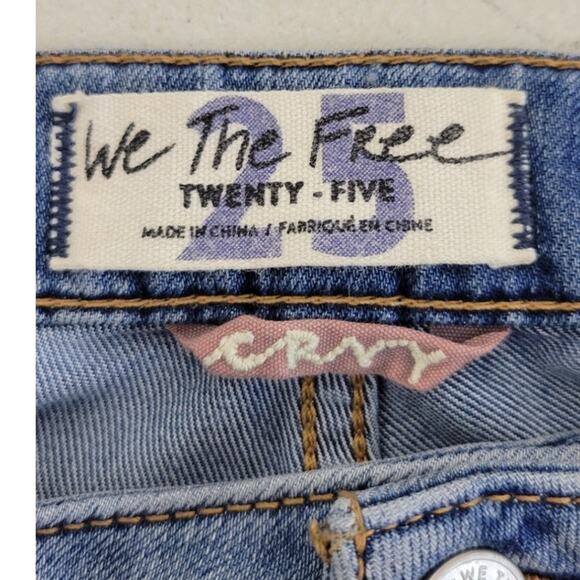 We the Free CRVY Jeans Womens 25 High Waisted Light Wash Jeans Casual Comfort - Picture 6 of 6